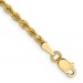 10k 2.5mm Semi-solid D/C Rope Chain Anklet