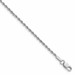 10k White Gold 1.5mm Diamond-cut Rope Chain