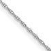 10k White Gold .6 mm Carded Cable Rope Chain
