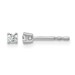 18kw 1/10ct Lab Grown Diamond VS+ F+ Round Complete Stud Earrings