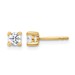 18ky 1/2ct Cert Lab Grown Diamond VS+ F+ Round Complete Stud Earrings