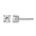 Plat 1/2ct Cert Lab Grown Diamond VS+ F+ Round Complete Stud Earrings