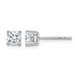 Plat 3/4ct Lab Grown Diamond VS+ F+ Round Complete Stud Earrings