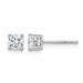 SS RH-plated 3/4ct Lab Grown Diamond VS/SI+ G+ Round Comp Stud Earrings