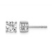 SS RH-plated 1ct Lab Grown Diamond VS+ F+ Round Comp Stud Earrings