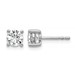 Plat 1ct Cert Lab Grown Diamond VS+ F+ Round Complete Stud Earrings