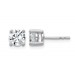 18kw 1/2ct Cert Lab Grown Diamond VS+ F+ Round Complete Stud Earrings