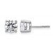 SS RH-plated 2ct Lab Grown Diamond VS+ F+ Round Complete Stud Earrings