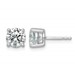 18kw 2 1/2ct Lab Grown Diamond VS+ F+ Round Complete Stud Earrings