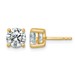 18ky 2 1/2ct Cert Lab Grown Diamond VS+ F+ Round Complete Stud Earrings