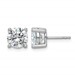 Plat 3ct Lab Grown Diamond VS+ F+ Round Complete Stud Earrings