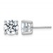 Plat 4ct Lab Grown Diamond VS+ F+ Round Complete Stud Earrings
