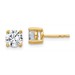 10ky 1 1/2ct Cert Lab Grown Diamond VS+ F+ Round Complete Stud Earrings