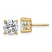 10ky 3ct Cert Lab Grown Diamond VS/SI+ G+ Round Complete Stud Earrings