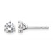 18kw 3/4ct Lab Grown Diamond VS+ F+ Round Complete Stud Earrings