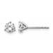 Platinum 3/4ct Lab Grown Diamond VS+ F+ Round Comp Stud Earrings