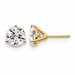 14ky 4ct Cert Lab Grown Diamond VS+ F+ Round Complete Stud Earrings