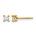14ky 1/4ct Lab Grown Dia VS/SI+ G+ Princess Comp 4 Prong Stud Earrings