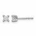 14kw 1/4ct Lab Grown Dia VS/SI+ G+ Princess Comp 4 Prong Stud Earrings