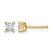 14ky 1/2ct Lab Grown Dia VS/SI+ G+ Princess Comp 4 Prong Stud Earrings