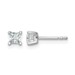 14kw 1/2ct Lab Grown Dia VS/SI+ G+ Princess Comp 4 Prong Stud Earrings