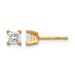 14ky 2/3ct Cert Lab Grown Dia VS+ F+ Princess Comp 4 Prong Stud Earrings