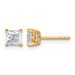14ky 1ct Lab Grown Dia VS/SI+ G+ Princess Comp 4 Prong Stud Earrings