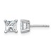 14kw 1 1/2ct Lab Grown Dia VS+ F+ Princess Comp 4 Prong Stud Earrings
