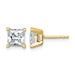 14ky 2ct Lab Grown Dia VS+ F+ Princess Comp 4 Prong Stud Earrings