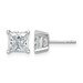 14kw 3ct Lab Grown Dia VS+ F+ Princess Comp 4 Prong Stud Earrings