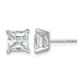 14kw 4ct Lab Grown Dia VS+ F+ Princess Comp 4 Prong Stud Earrings
