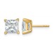 14ky 4ct Cert Lab Grown Dia VS+ F+ Princess Comp 4 Prong Stud Earrings