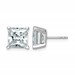 14kw 6ct Cert Lab Grown Dia VS/SI+ G+ Princess Comp 4 Prong Stud Earrings