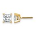 14ky 2ct Cert Lab Grown Dia VS+ F+ Princess Comp Scrwbck Stud Earrings