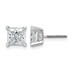 14kw 3ct Cert Lab Grown Dia VS+ F+ Princess Comp Scrwbck Stud Earrings