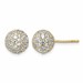 14k 2 3/4ct Lab Grown Dia VS+ F+ Pave Ball Comp. Stud Post Earrings
