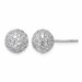 14kw 2 3/4ct Lab Grown Dia VS+ F+ Pave Ball Comp. Stud Post Earrings