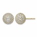 14k 4 1/5ct Lab Grown Dia VS+ F+ Pave Ball Comp. Stud Post Earrings