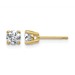 14ky 5/8ct Lab Grown Dia VS+ F+ Round Angled Complete Stud Earrings