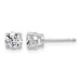 14kw 1ct Lab Grown Dia VS+ F+ Round Angled Complete Stud Earrings
