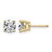 14ky 2ct Lab Grown Dia VS+ F+ Round Angled Complete Stud Earrings