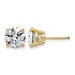 14ky 4ct Lab Grown Dia VS+ F+ Round Angled Complete Stud Earrings