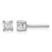 14kw 1/2ct Cert Lab Grown Dia VS+ F+ Cushion Comp 4 Prong Stud Earrings