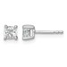14kw 3/4ct Lab Grown Dia VS/SI+ G+ Cushion Comp 4 Prong Stud Earrings