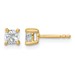 14ky 3/4ct Cert Lab Grown Dia VS/SI+ G+ Cushion Comp 4 Prong Stud Earrings