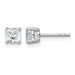 14kw 1ct Lab Grown Diamond VS/SI+ G+ Cushion Comp 4 Prong Stud Earrings