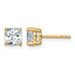 14ky 1 1/2ct Lab Grown Dia VS/SI+ G+ Cushion Comp 4 Prong Stud Earrings