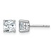14kw 1 1/2ct Lab Grown Dia VS+ F+ Cushion Comp 4 Prong Stud Earrings