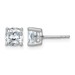 14kw 2ct Lab Grown Diamond VS/SI+ G+ Cushion Comp 4 Prong Stud Earrings