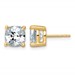 14ky 5ct Lab Grown Diamond VS/SI+ G+ Cushion Comp 4 Prong Stud Earrings